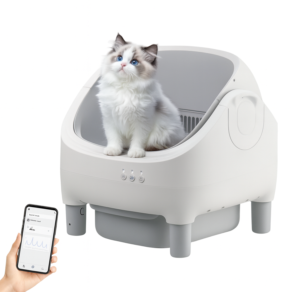 Open Mini – Litière automatique bac ouvert compact