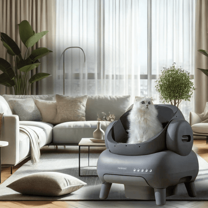 Litière Autonettoyante Connectée - Spécial Grands Chats