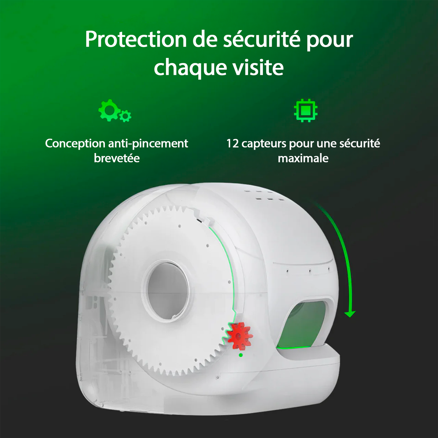 Purobot Max Pro Litière automatique avec caméra fixe IA