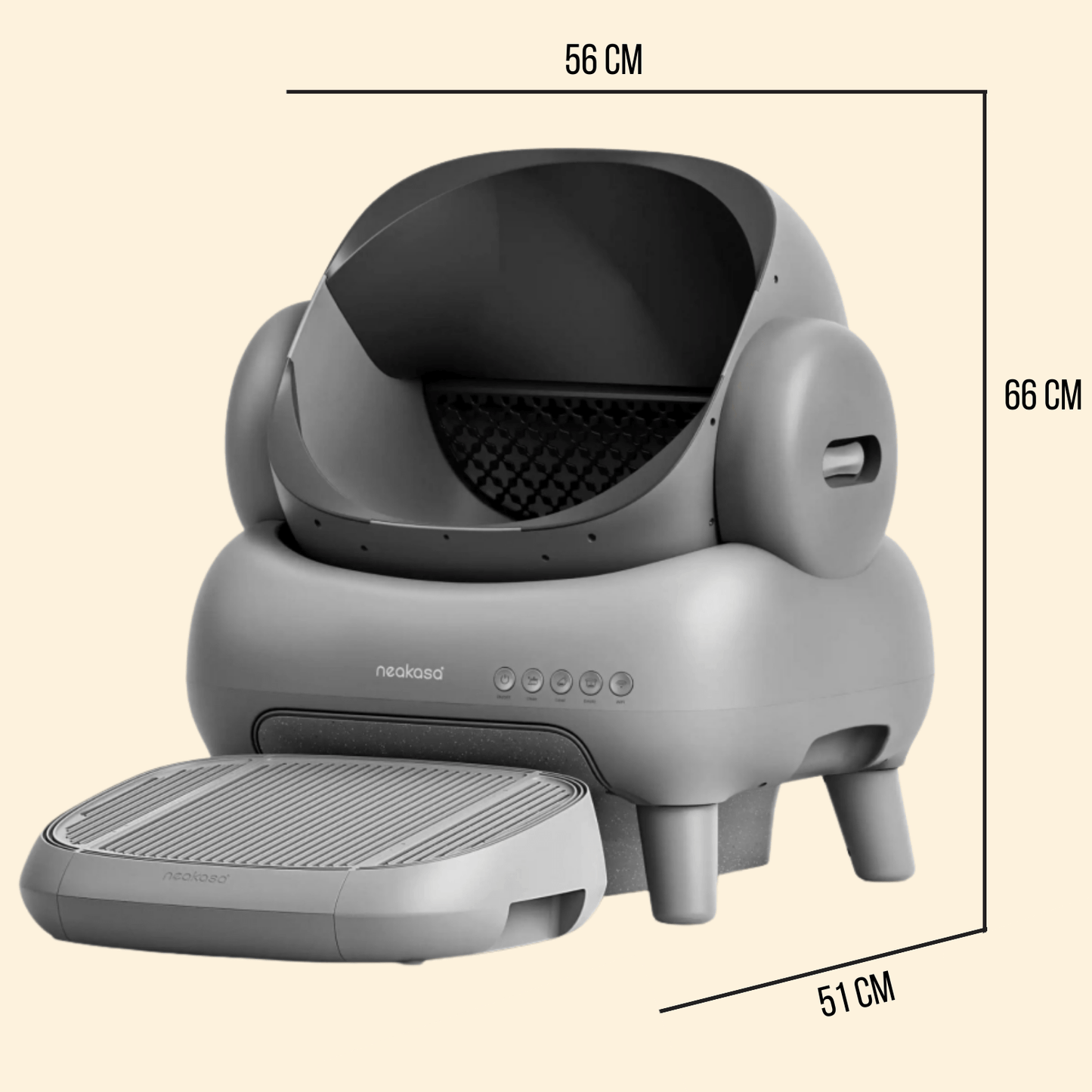 Litière Autonettoyante Connectée - Spécial Grands Chats